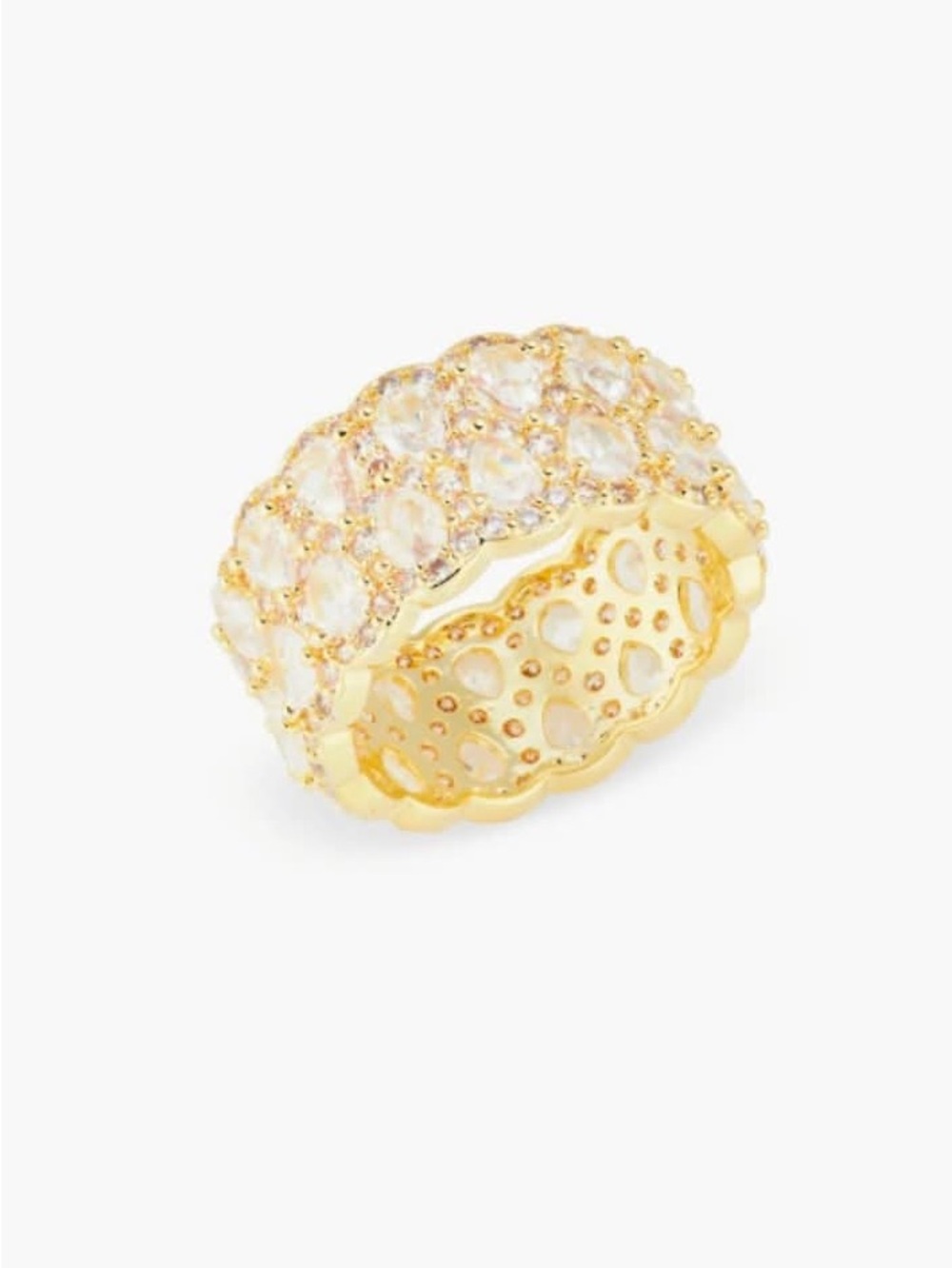 NWOT NORDSTROM RACK Cubic Zirconia Scalloped Eternity Band Ring $75 Women’s Sz 6